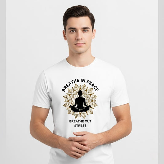 BREATHE IN PEACE Yoga T-shirt | Unisex Regular Fit