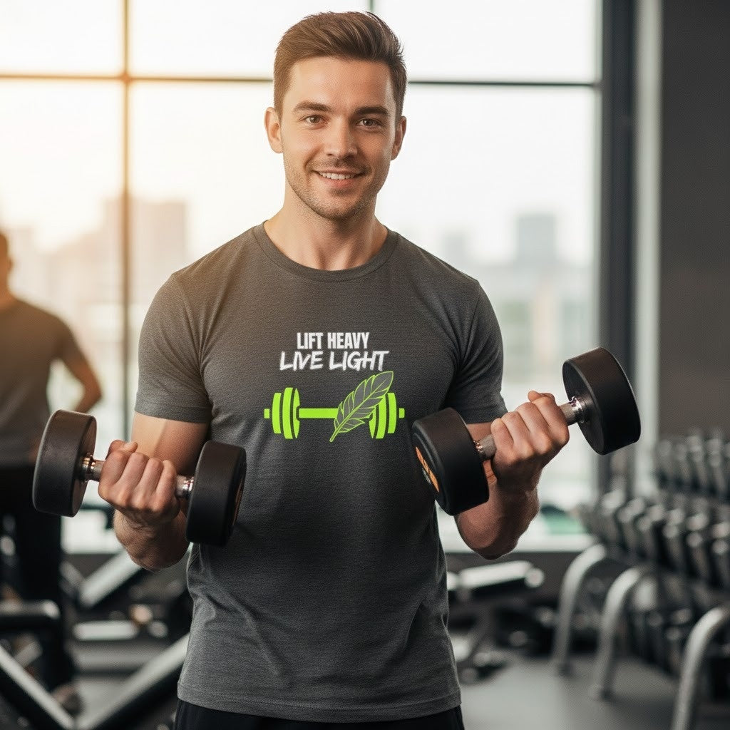 LIFT HEAVY LIVE LIGHT Gym T-Shirt | Unisex Regular Fit