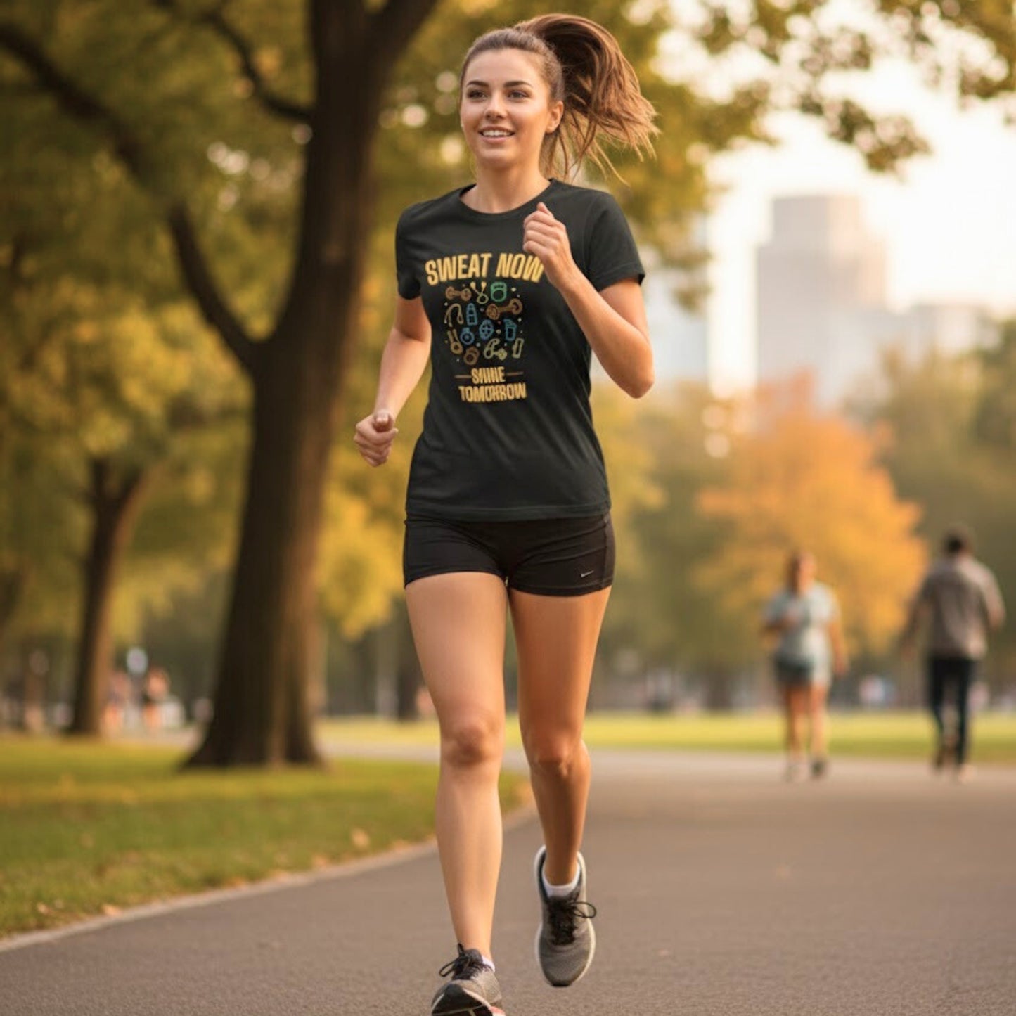 SWEAT NOW SHINE TOMORROW Gym T-Shirt | Unisex Regular Fit