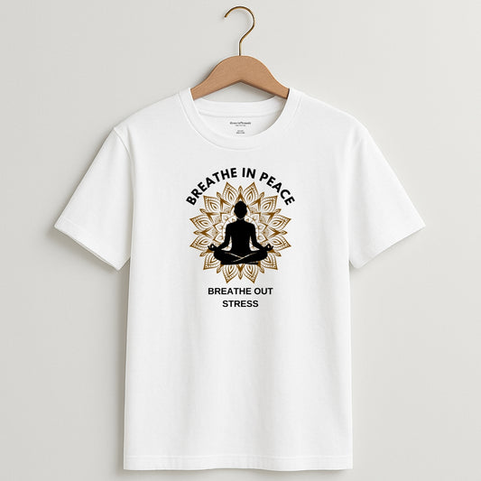 BREATHE IN PEACE Yoga T-shirt | Unisex Regular Fit