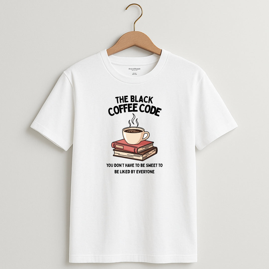 THE BLACK COFFEE CODE Graphic T-Shirt | Unisex Regular Fit