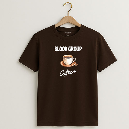 BLOOD GROUP COFFEE POSITIVE Graphic T-Shirt | Unisex Regular Fit