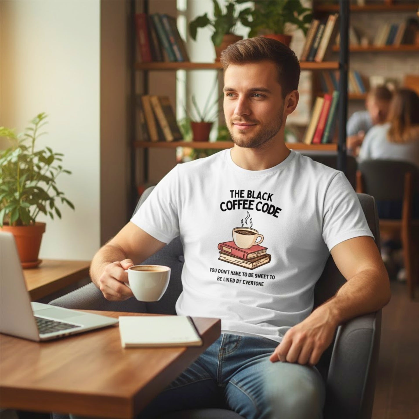 THE BLACK COFFEE CODE Graphic T-Shirt | Unisex Regular Fit