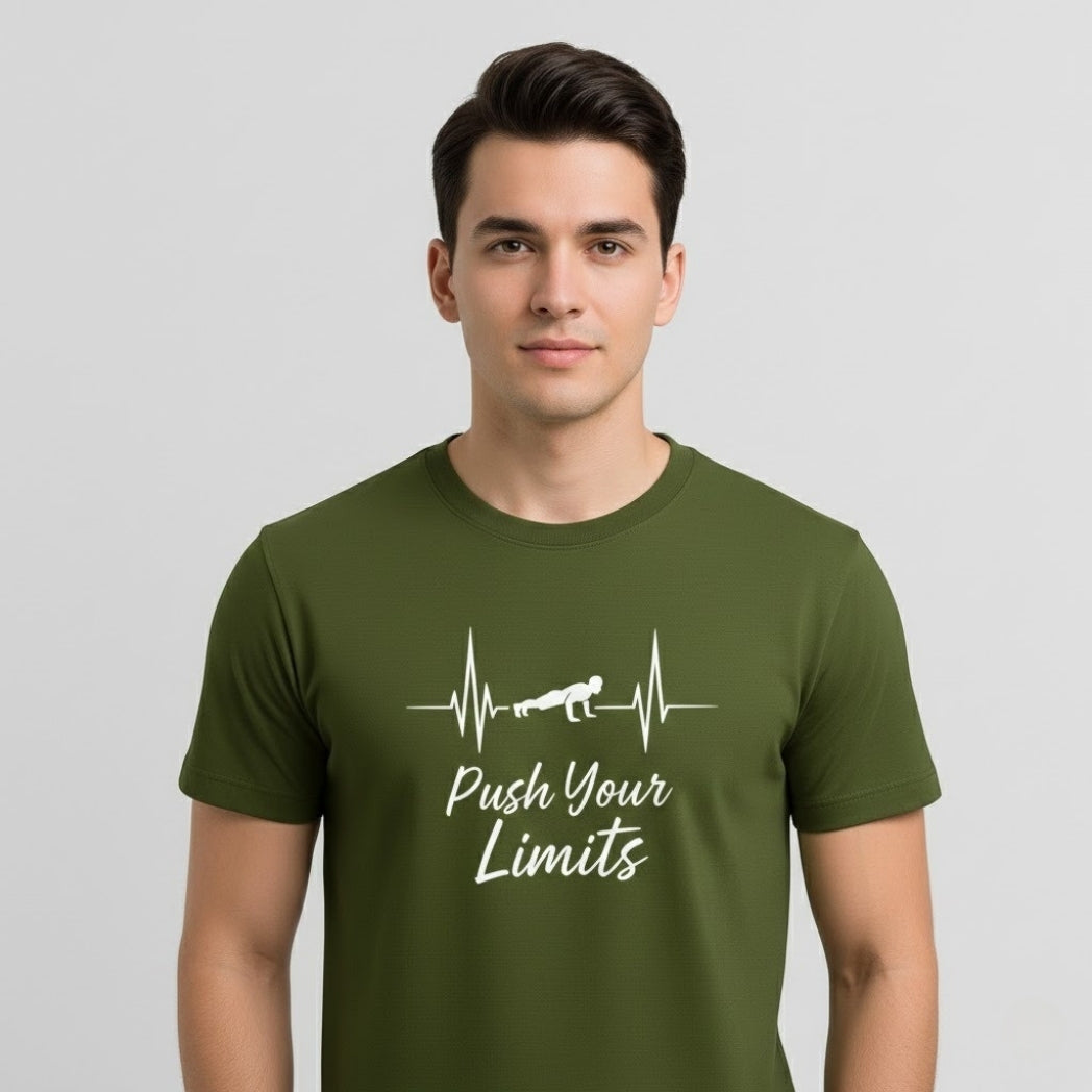 PUSH YOUR LIMITS Gym T-Shirt | Unisex Regular Fit