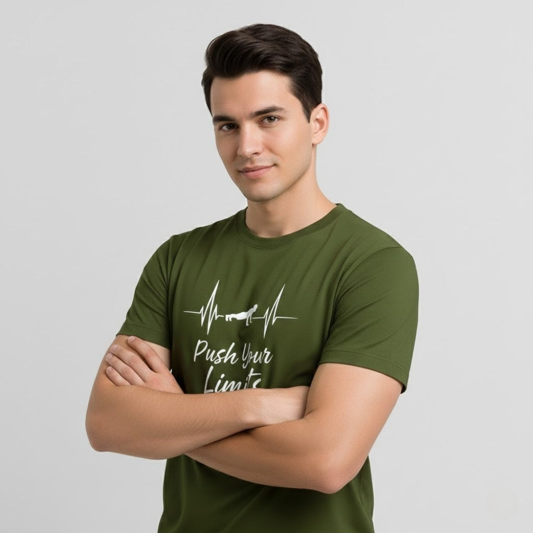 PUSH YOUR LIMITS Gym T-Shirt | Unisex Regular Fit