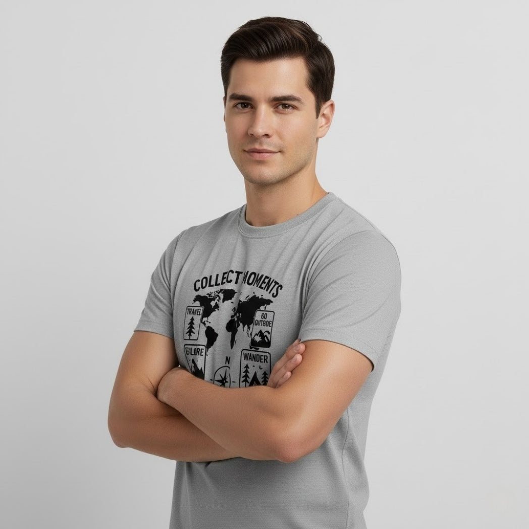 COLLECT MOMENTS NOT THINGS Travel T-Shirt | Unisex Regular Fit