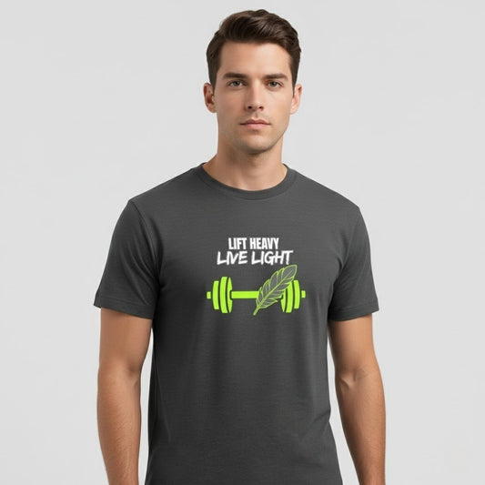 LIFT HEAVY LIVE LIGHT Gym T-Shirt | Unisex Regular Fit