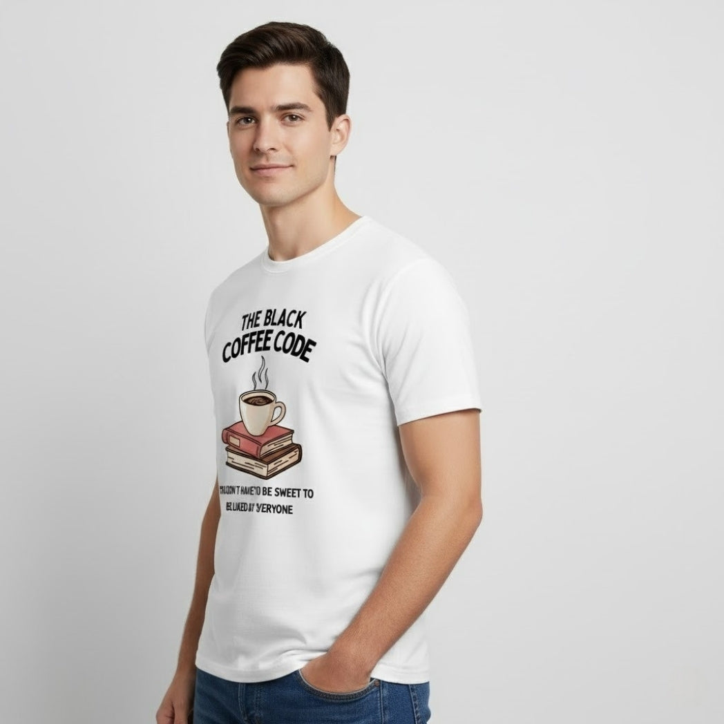 THE BLACK COFFEE CODE Graphic T-Shirt | Unisex Regular Fit