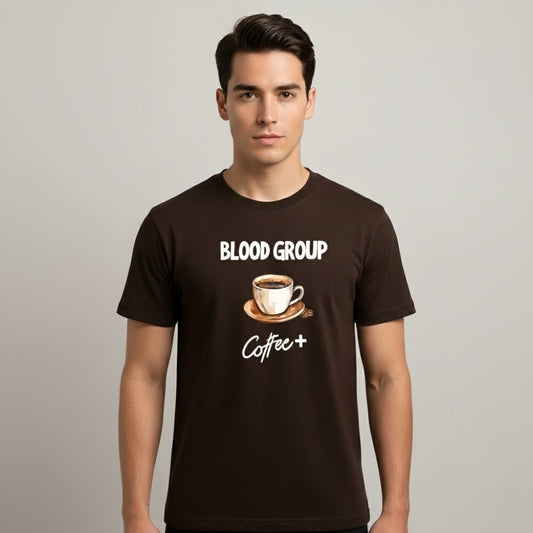BLOOD GROUP COFFEE POSITIVE Graphic T-Shirt | Unisex Regular Fit